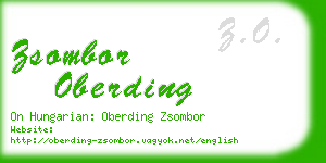 zsombor oberding business card